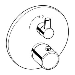 KLUDI ZENTA Unterputz-Thermostatarmatur Feinbau-Set mit Absperrventil chrom... KLUDI-388350545 4021344067340 (Abb. 1)