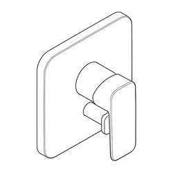 KLUDI PURE & STYLE Unterputz-Wannenfüll- und Brause-Einhandmischer Feinbau-Set m. Funk... KLUDI-406500575 4021344092335 (Abb. 1)