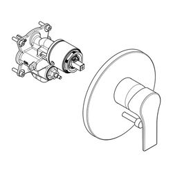 KLUDI ZENTA SL Unterputz-Wannenfüll- und Brause-Einhandmischer Feinbau-Set m. Funktion... KLUDI-486500565 4021344094780 (Abb. 1)