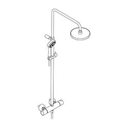 KLUDI LOGO Thermostat Dual Shower System, Kopfbrause 250mm schwarzmatt... KLUDI-6808239-00 4021344103628 (Abb. 1)