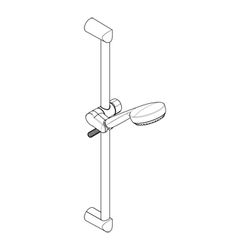 KLUDI LOGO 3S Brause-Set 8 l/min. mit Wandstange 600mm D23mm chrom... KLUDI-6836305-00WR9 4021344096678 (Abb. 1)