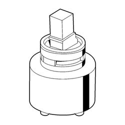 KLUDI Ersatzteil Steuereinheit 35mm Neutral... KLUDI-7560500-00 4017080047036 (Abb. 1)