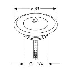 KLUDI Waschtisch- & Bidet-Sifon Uni.-Stopfenvent. Messingunterteil chromnickelstahl... KLUDI-1041135-00 4021344997920 (Abb. 1)