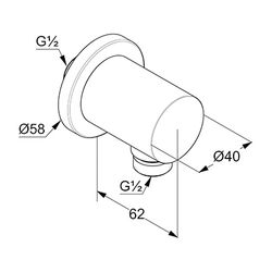 KLUDI NOVA FONTE Schlauchanschlussbogen PURISTIC eigensicher mattweiß... KLUDI-2054353-15 4021344112484 (Abb. 1)