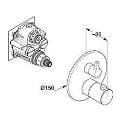 KLUDI NOVA FONTE UP-THM Feinbau-Set m.Funktionseinh., für 88022,mattschwarz... KLUDI-208853915 4021344119599 (Abb. 1)