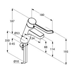 KLUDI PROVITA Waschtisch-Einhandmischer DN 15 ohne Hebel und o. Ablaufg. chrom... KLUDI-333360500 4017080070089 (Abb. 1)