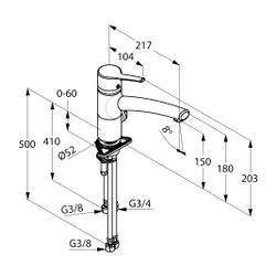 KLUDI TRENDO Spültisch-Multi-Einhandmischer DN 10 Niederdruck chrom... KLUDI-335770575 4017080077095 (Abb. 1)