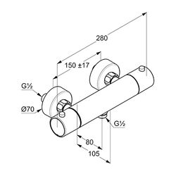 KLUDI OBJEKTA THERM Thermostat Brausearmatur o.Brausegarnitur chrom... KLUDI-352000538 4017080875813 (Abb. 1)