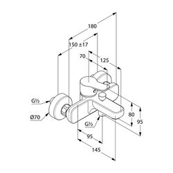 KLUDI PURE & EASY Wannenfüll- und Brause Einhandmischer eigensicher weiß/chrom... KLUDI-376819165 4021344092144 (Abb. 1)