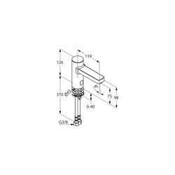 KLUDI ZENTA Elektronische Waschtischarma mit Batterie chrom... KLUDI-3810005 4021344077653 (Abb. 1)