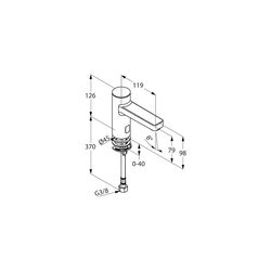 KLUDI ZENTA Elektronisches Standventil mit Batterie chrom... KLUDI-3810505 4021344077691 (Abb. 1)