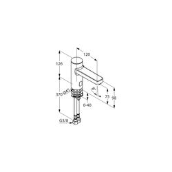 KLUDI ZENTA Elektronische Waschtischarma mit Netzteil chrom... KLUDI-3820005 4021344077646 (Abb. 1)