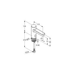 KLUDI ZENTA Elektronisches Standventil mit Netzteil chrom... KLUDI-3820505 4021344077684 (Abb. 1)