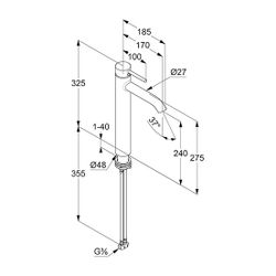 KLUDI BOZZ Waschschüssel-Einhandmischer chrom... KLUDI-382860576 4021344097804 (Abb. 1)