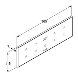 KLUDI-TouchTronic Elektronisches UP-THM Touch Display Schwarz... KLUDI-38310G1-00 4017080100533 (Abb. 1)