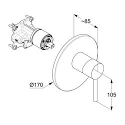 KLUDI BOZZ Unterputz-Brause-Einhandmischer Feinbau-Set m. Funktionseinheit chrom... KLUDI-386550576 4021344067791 (Abb. 1)