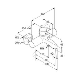 KLUDI BOZZ Wannenfüll- und Brause Einhandmischer eigensicher schwarzmatt... KLUDI-386913976 4017080091909 (Abb. 1)