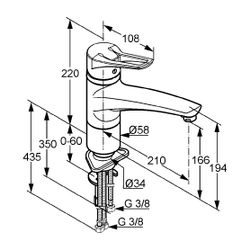 KLUDI MX Spültisch-Einhandmischer DN 15 Niederdruck chrom... KLUDI-399050562 4021344058218 (Abb. 1)