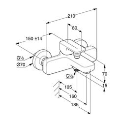 KLUDI-RENON Wannenfüll- und Brause- Einhandmischer chrom... KLUDI-426910575 4017080108584 (Abb. 1)
