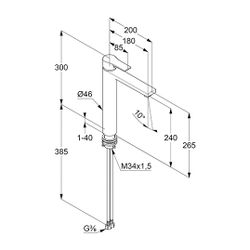 KLUDI ZENTA SL Waschschüssel-EHM mattschwarz... KLUDI-482563965 4017080098847 (Abb. 1)