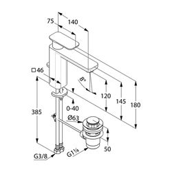 KLUDI E2 Waschtisch-Einhandmischer 120mm mit Ablaufgarnitur chrom... KLUDI-492950575 4017080086349 (Abb. 1)