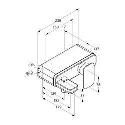 KLUDI E2 Wannenfüll.-und Brause-Einhandmischer eigensicher chrom... KLUDI-494450575 4017080082129 (Abb. 1)