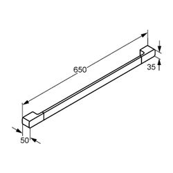 KLUDI E2 Badetuchhalter 650mm chrom... KLUDI-4998005 4021344082091 (Abb. 1)