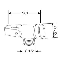 KLUDI Brausehalter mit Gelenkstück chrom... KLUDI-6053105-00 4021344920263 (Abb. 1)