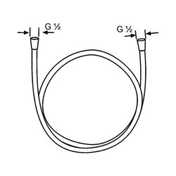 KLUDI SIRENAFLEX-Schlauch 1250mm, Kon/Kon chrom... KLUDI-6100405-00 4021344013484 (Abb. 1)