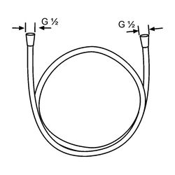 KLUDI LOGOFLEX-Schlauch 1600mm,Kon/Kon chrom... KLUDI-6105605-00 4021344013422 (Abb. 1)