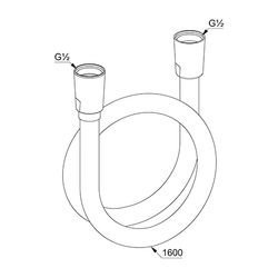 KLUDI SUPARAFLEX SILVER Brauseschlauch Metalleffekt, konischen Muttern chrom... KLUDI-6107205-00 4017080078313 (Abb. 1)