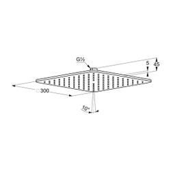 KLUDI A-QA Tellerkopfbrause soft edge 300mm chrom/weiß... KLUDI-6453091-00 4021344094025 (Abb. 1)