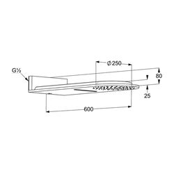 KLUDI A-QA Kopfbrause Regen/Schwall abgerundet 300mm breit chrom... KLUDI-6488005-00 4021344089199 (Abb. 1)