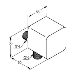 KLUDI A-QA Schlauch-Anschlussbogen eigensicher chrom... KLUDI-6554305-00 4021344053640 (Abb. 1)