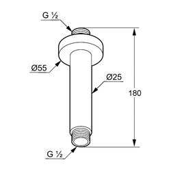 KLUDI A-QA Deckenauslass 150mm chrom... KLUDI-6651505-00 4017080065191 (Abb. 1)