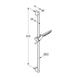 KLUDI FIZZ 3S Brause-Set 8 l/min mit Wandstange 900mm weiß/chrome... KLUDI-6774091-00WR9 4021344095299 (Abb. 1)