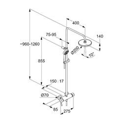 KLUDI LOGO Einhebelmischer 6,0 l/min. Dual Shower System chrom... KLUDI-6808505-00WR6 4021344098320 (Abb. 1)