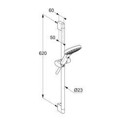 KLUDI-DIVE Brause-Set Dive X 1S 600 MM mattschwarz... KLUDI-6961039-00 4021344120694 (Abb. 1)