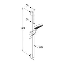 KLUDI-DIVE Brause-Set Dive X 3S 600 MM mattschwarz... KLUDI-6963039-00 4021344120717 (Abb. 1)