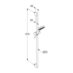 KLUDI-DIVE Brause-Set Dive X 1S 900 MM chrom... KLUDI-6991005-00 4021344117755 (Abb. 1)