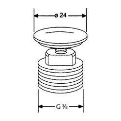 KLUDI Verschlussstopfen DN10 chrom... KLUDI-7034505-00 4021344907561 (Abb. 1)