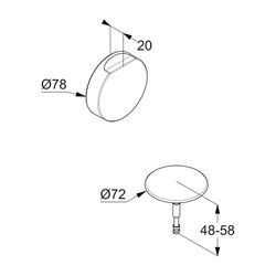 KLUDI Ab- und Überlaufgarnitur Feinbau-Set zu 2108000-00 chrom... KLUDI-7108005-00 4017080090940 (Abb. 1)