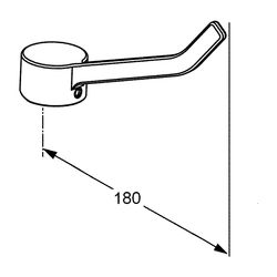 KLUDI PROVITA Klinik-Armhebel Länge 180mm chrom... KLUDI-7491005-00 4017080070157 (Abb. 1)