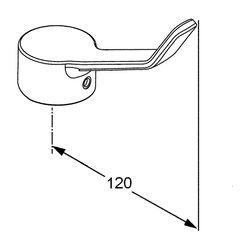 KLUDI PROVITA Public-Armhebel Länge 120mm chrom... KLUDI-7493005-00 4017080070164 (Abb. 1)