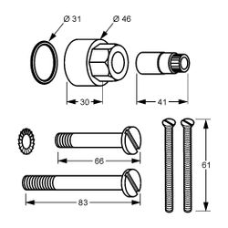 KLUDI Ersatzteil Unterputz-Verlängerung zu 35158 chrom... KLUDI-7573005-00 4021344035028 (Abb. 1)