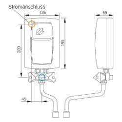 Kospel Kleindurchlauferhitzer EPS2 Twister EPS2-3,5, 3,5kW 230V, IP25, 135x195... KOSPEL-EPS2-3-5-TWISTER 5906564180323 (Abb. 1)