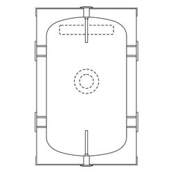 Kospel Pufferspeicher SVH-80, 81 l, 805x452mm, 3 bar, 95 Grad C... KOSPEL-SVH-80 5906564221750 (Abb. 1)
