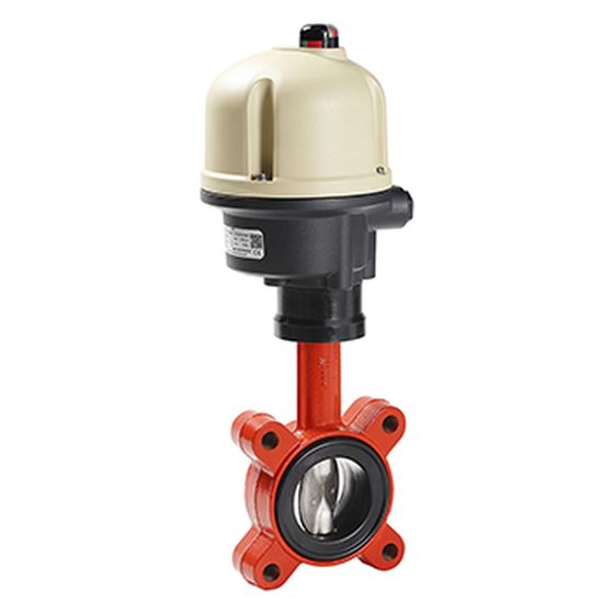 KSB Einklemm-Absperrklappe BOAX-SF mit E-Antrieb AQ7L 24V, PN 10/16, DN 100