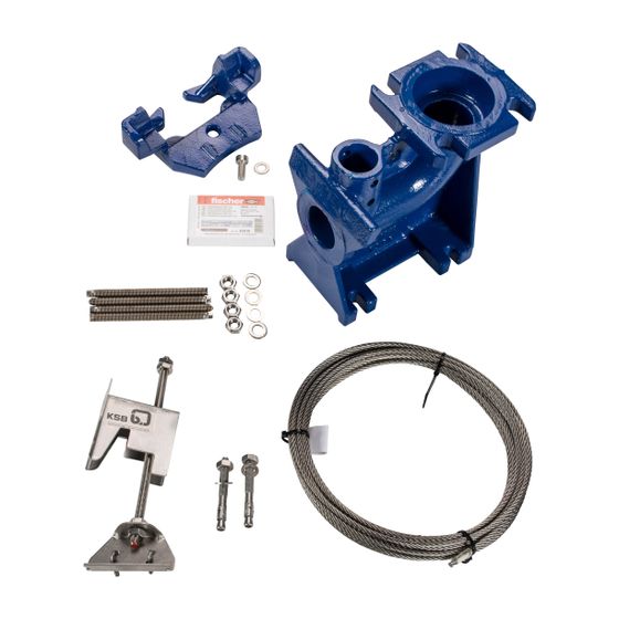 KSB Aufstellset stationär, Seil DN 150, DN 3 DIN ISO ASME, NBR 60