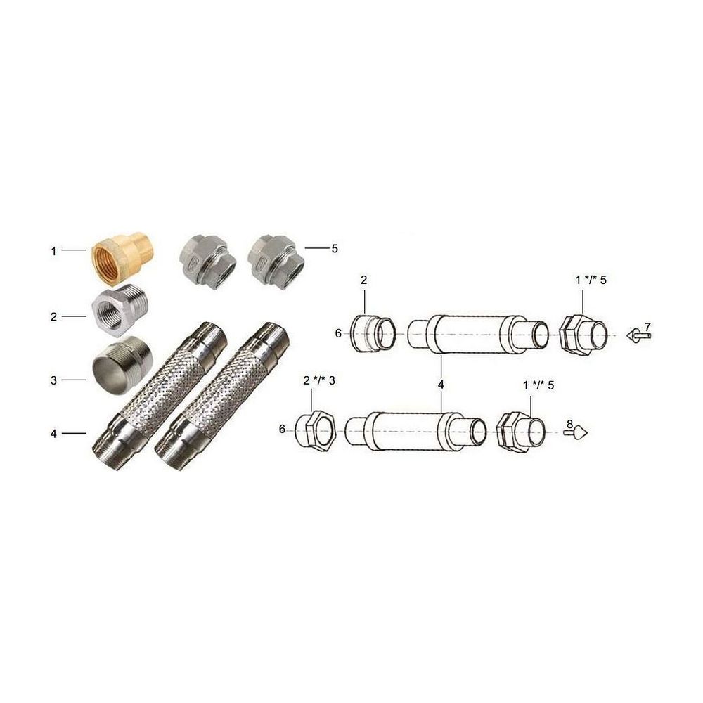 KSB Flexibler Schlauch, Lötanschluß G 1 1/2", trinkwassergeeignet... KSB-05063451 4031932341684 (Abb. 1)